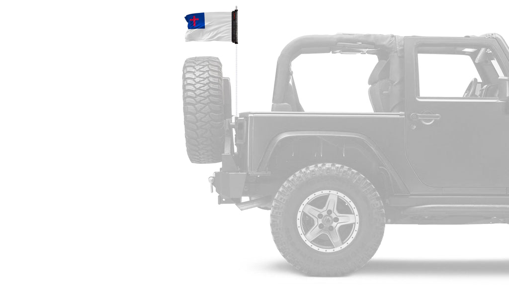 Christian 12"x18" Forever Wave Flag for Bronco