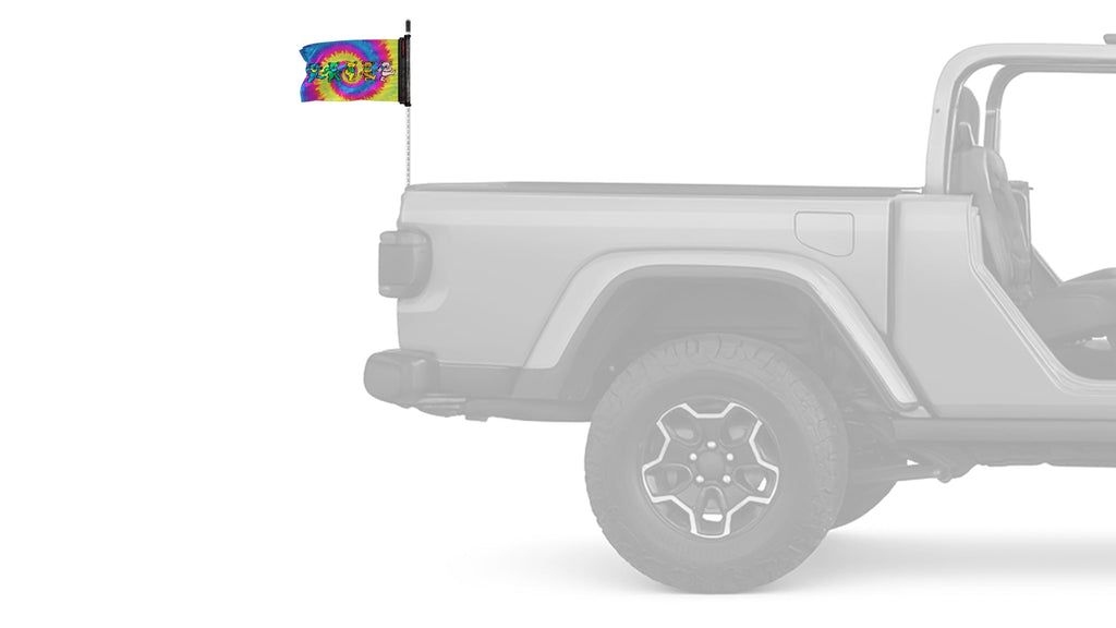 Grateful Dead Dancing Bears 12"x18" Forever Wave Flag for Jeep Wrangler YJ 1986-1995