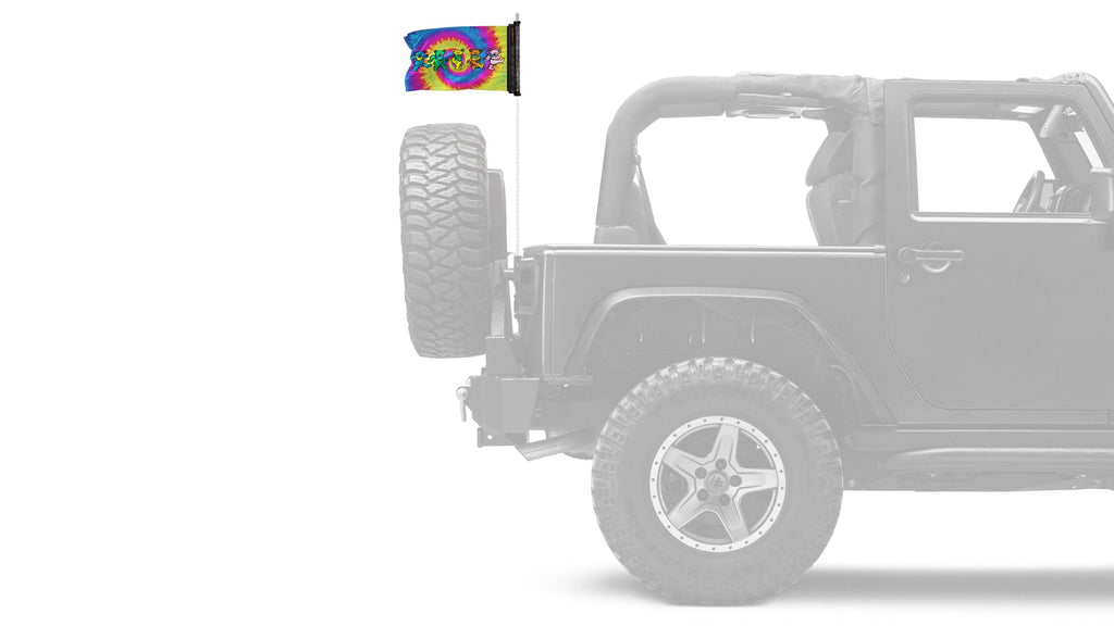 Grateful Dead Dancing Bears 12"x18" Forever Wave Flag for Jeep Wrangler YJ 1986-1995
