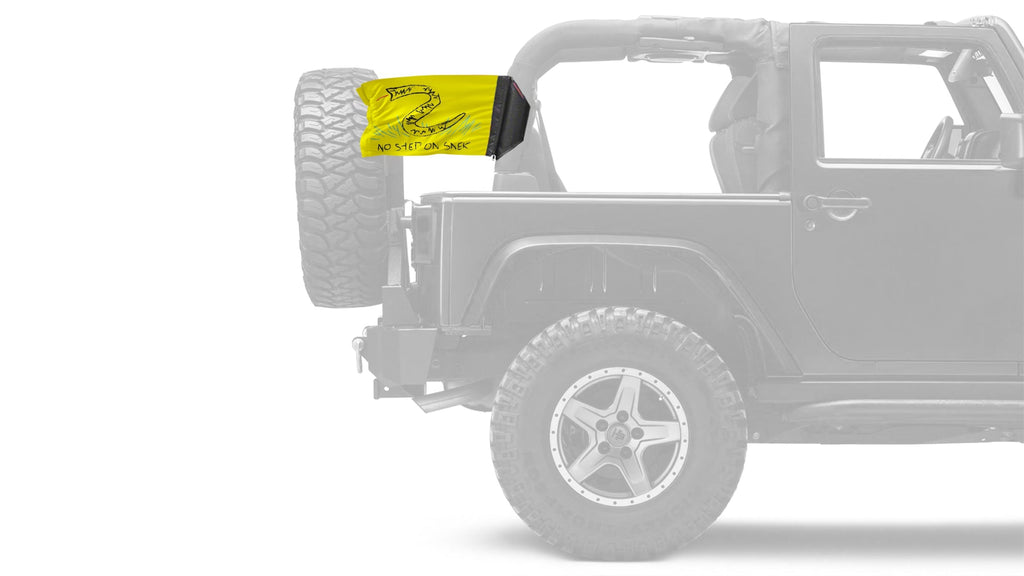 No Step On Snek 12"x18" Forever Wave Flag for Jeep Wrangler YJ 1986-1995