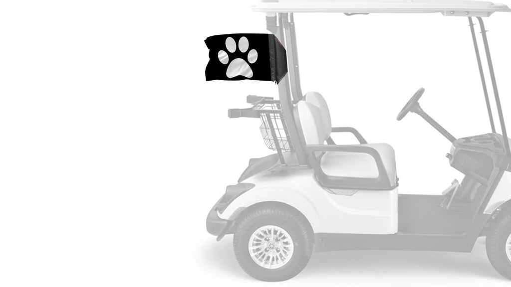 Paw Print 12"x18" Forever Wave Flag for Golf Carts