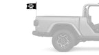 Paw Print 12"x18" Forever Wave Flag for Jeep Wrangler JK 2-Door 2007-2018