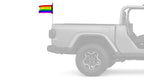 Rainbow 12"x18" Forever Wave Flag for Jeep Wrangler TJ 1996-2006