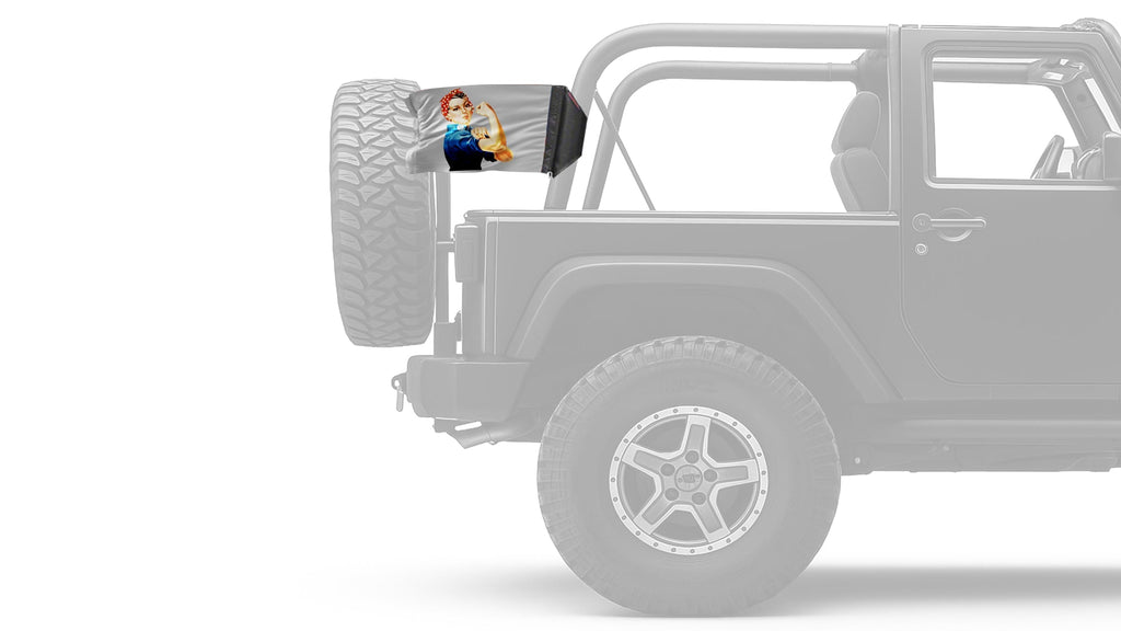 Rosie The Riveter 12"x18" Forever Wave Flag for Jeep Wrangler CJ-7 and CJ-8 1976-1986