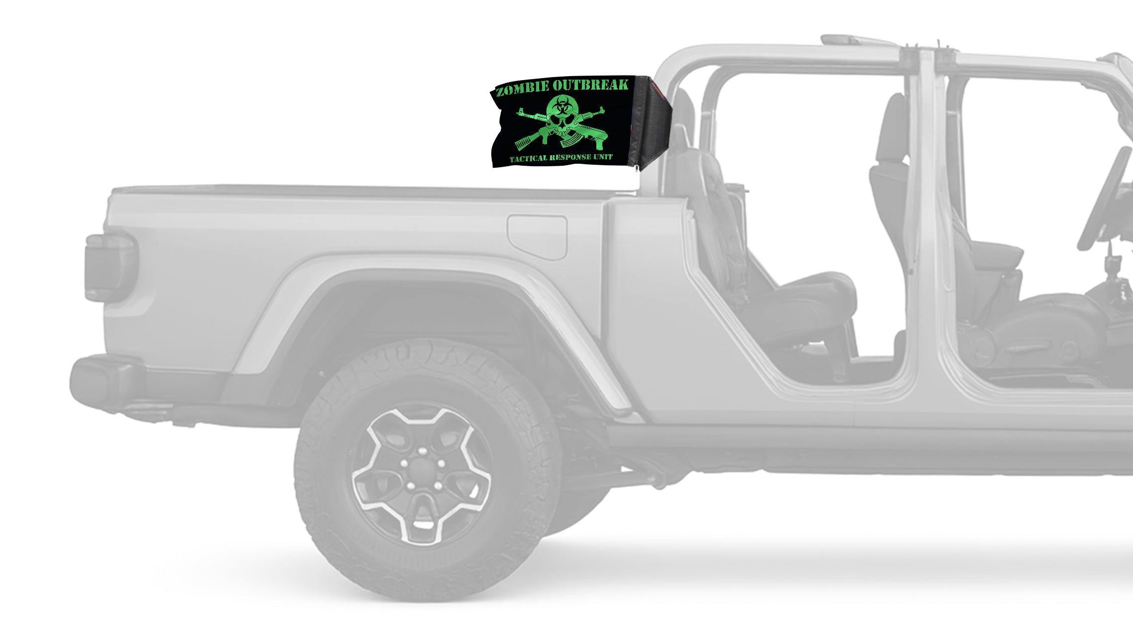 Zombie Outbreak Tactical Response Unit 12"x18" Forever Wave Flag