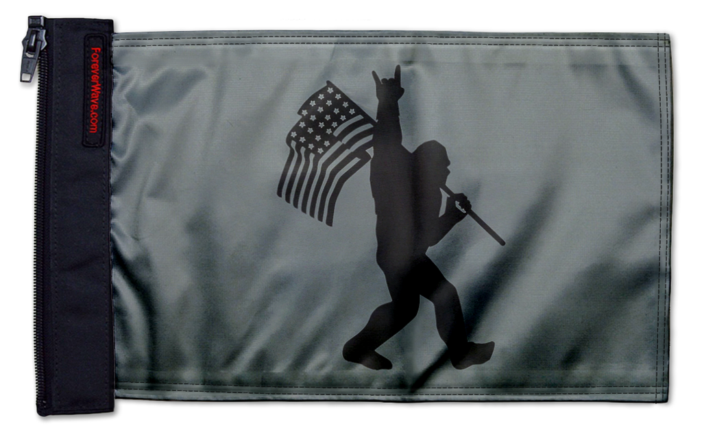 Bigfoot USA 12"x18" Forever Wave Flag for Jeep Wrangler YJ 1986-1995