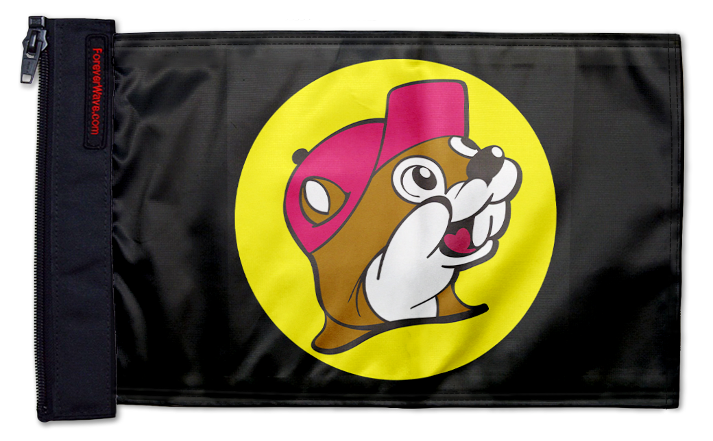 Buc-ees 12"x18" Forever Wave Flag for Bronco