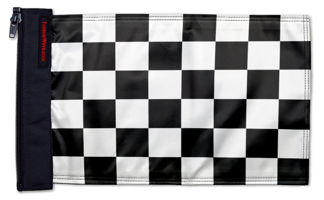Checkered 12"x18" Forever Wave Flag for Jeep Wrangler JL 2-Door 2018-Present