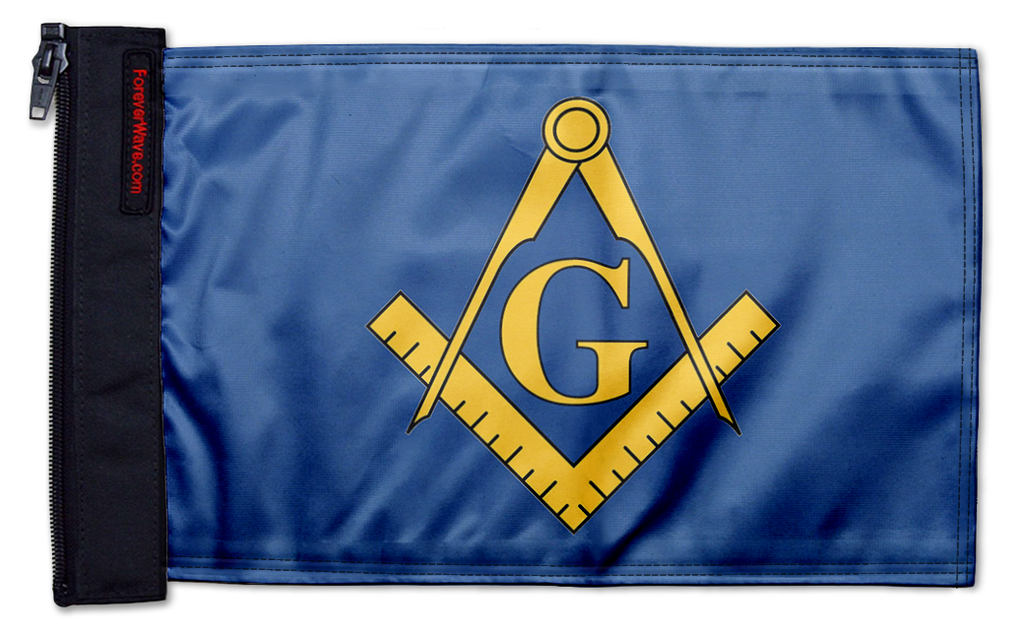 Freemasons 12"x18" Forever Wave Flag for Jeep Wrangler TJ 1996-2006