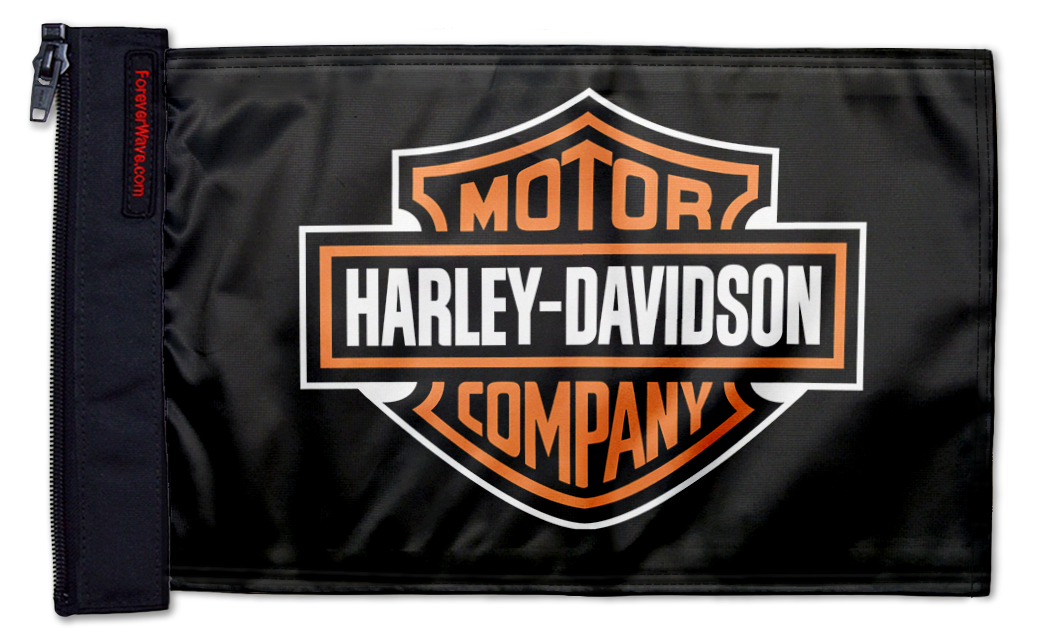 Harley Davidson 12"x18" Forever Wave Flag for Jeep Wrangler JK 2-Door 2007-2018