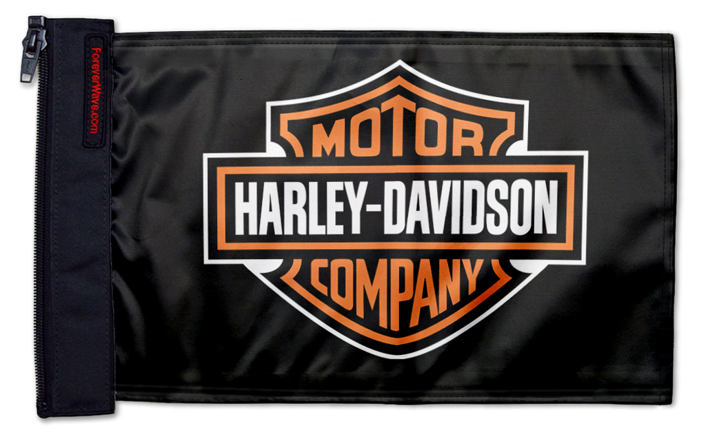 Harley Davidson 12"x18" Forever Wave Flag for Jeep Wrangler CJ-7 and CJ-8 1976-1986