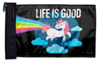 Life Is Good Unicorn 12"x18" Forever Wave Flag for Jeep Wrangler YJ 1986-1995