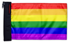 Rainbow 12"x18" Forever Wave Flag for Jeep Wrangler JK 2-Door 2007-2018