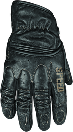 Speed and Strength Rust and Redemption Leather Gloves Black - Small