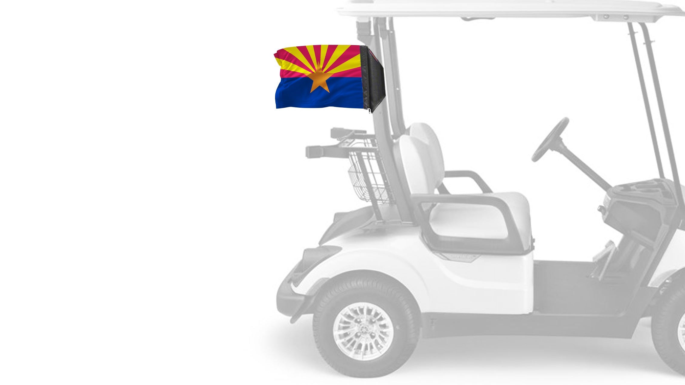 State Flag Arizona 12"x18" Forever Wave Flag for Golf Carts