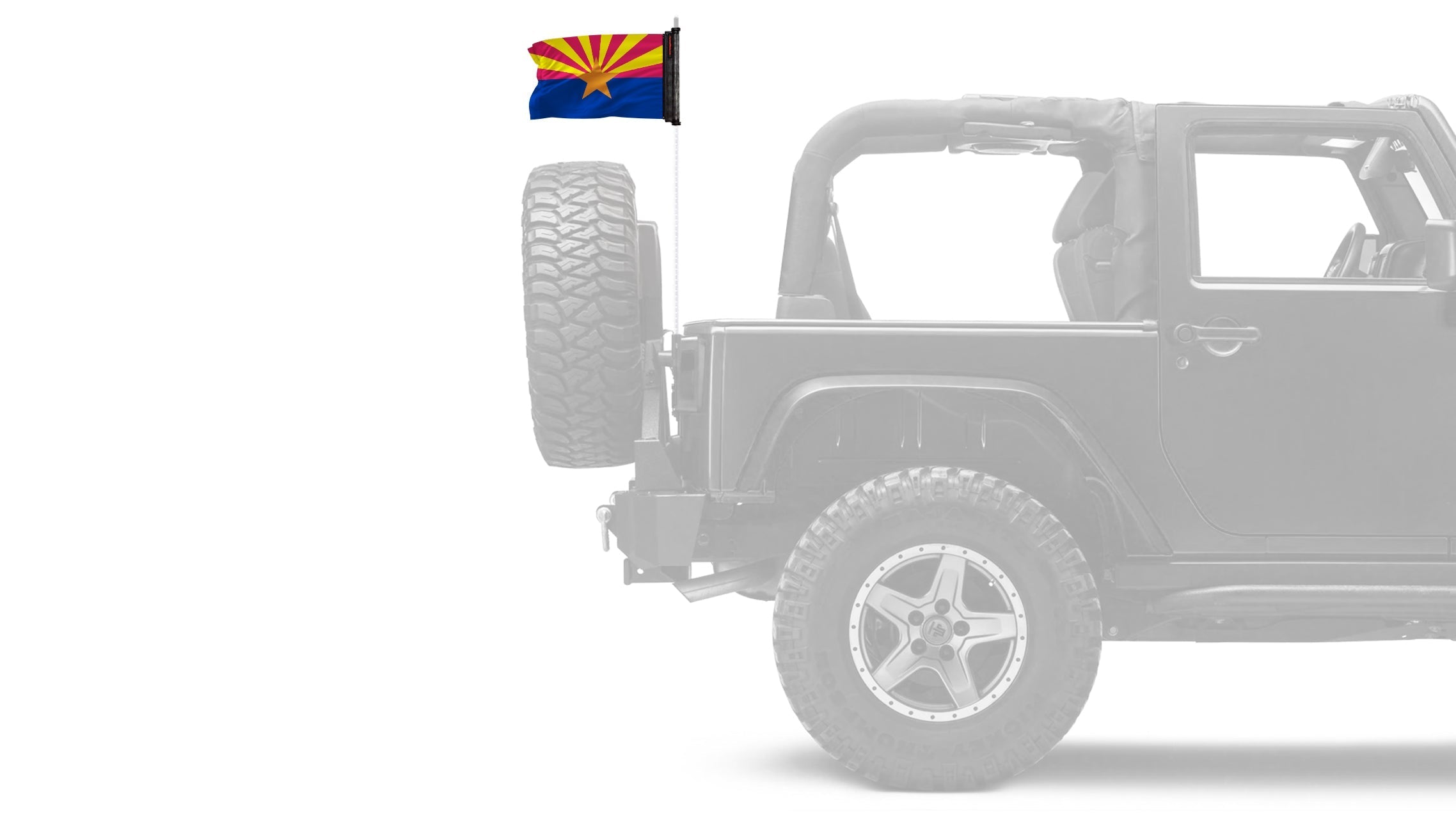 State Flag Arizona 12"x18" Forever Wave Flag for Jeep Wrangler YJ 1986-1995