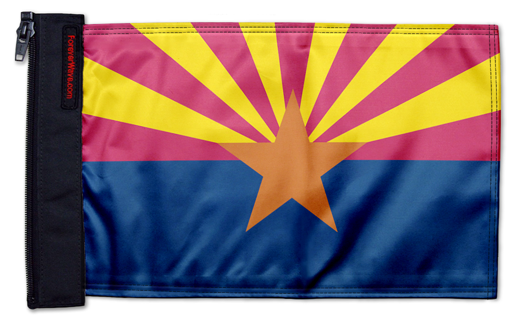State Flag Arizona 12"x18" Forever Wave Flag for Golf Carts