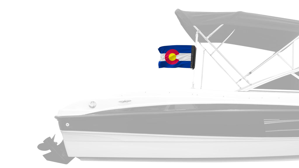 State Flag Colorado 12"x18" Forever Wave Flag for Boats