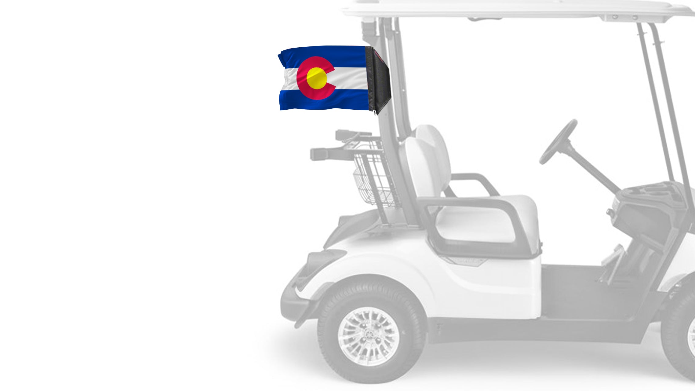 State Flag Colorado 12"x18" Forever Wave Flag for Golf Carts