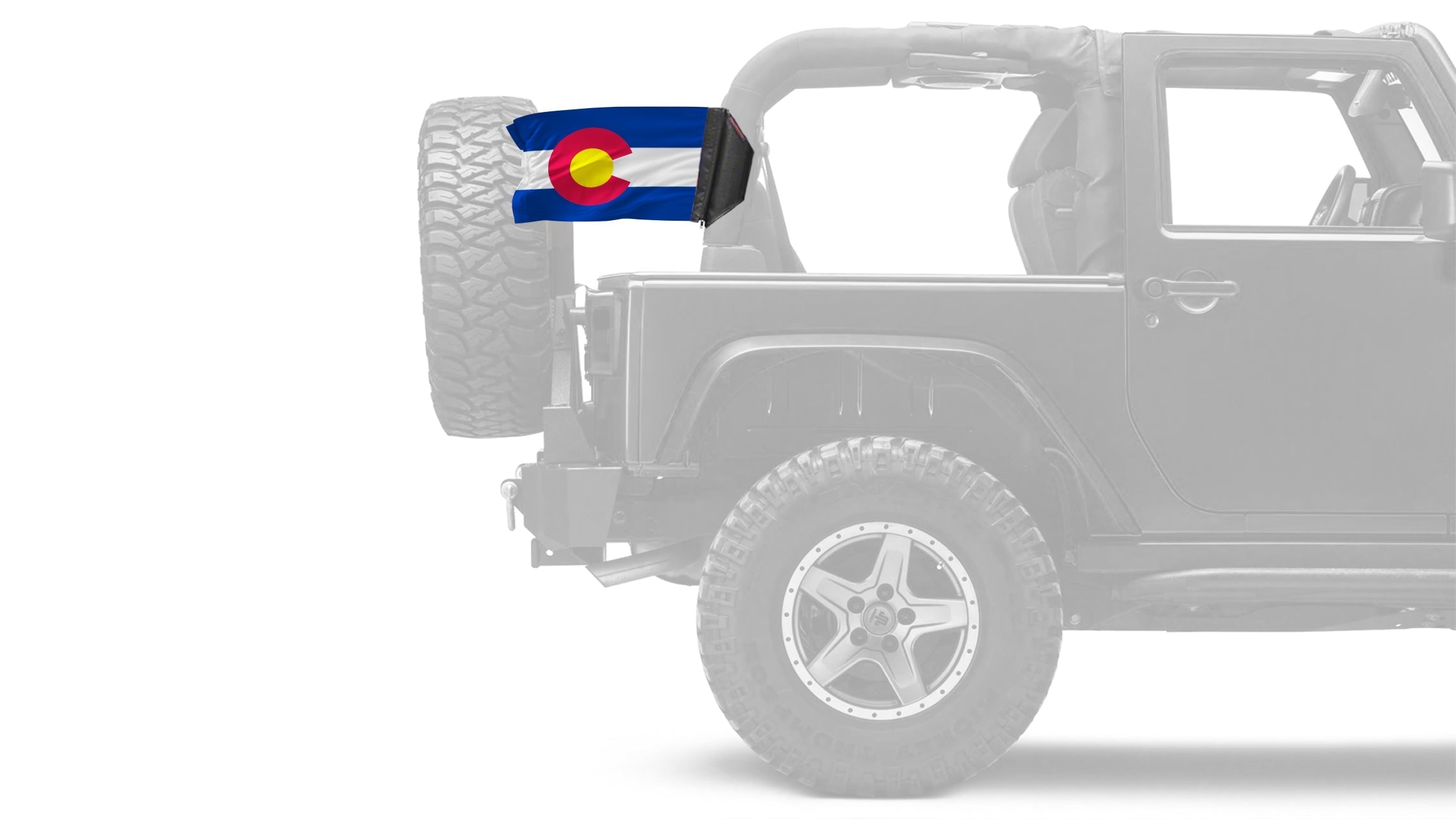State Flag Colorado 12"x18" Forever Wave Flag for Jeep Wrangler YJ 1986-1995