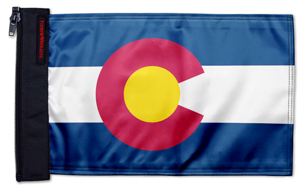 State Flag Colorado 12"x18" Forever Wave Flag for Jeep Wrangler TJ 1996-2006
