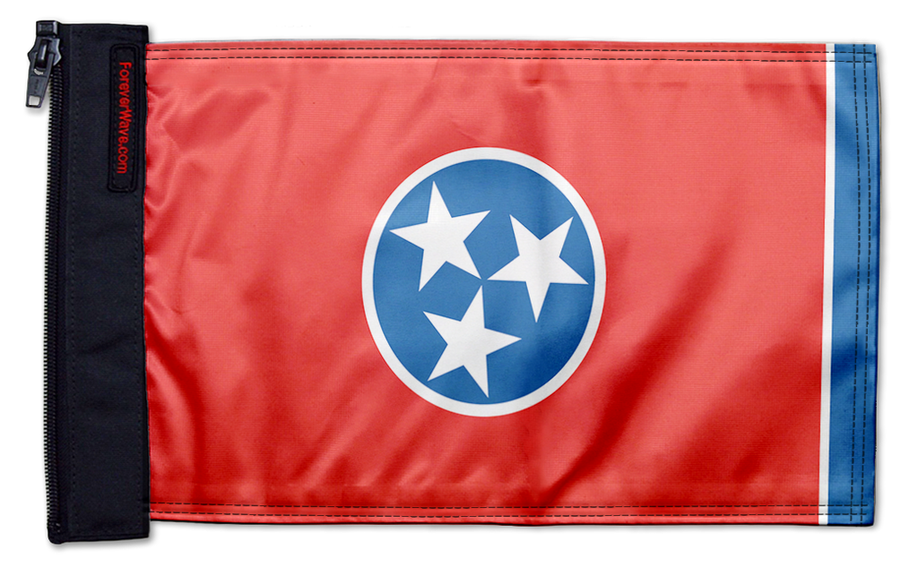 State Flag Tennessee 12"x18" Forever Wave Flag for Jeep Wrangler CJ-7 and CJ-8 1976-1986