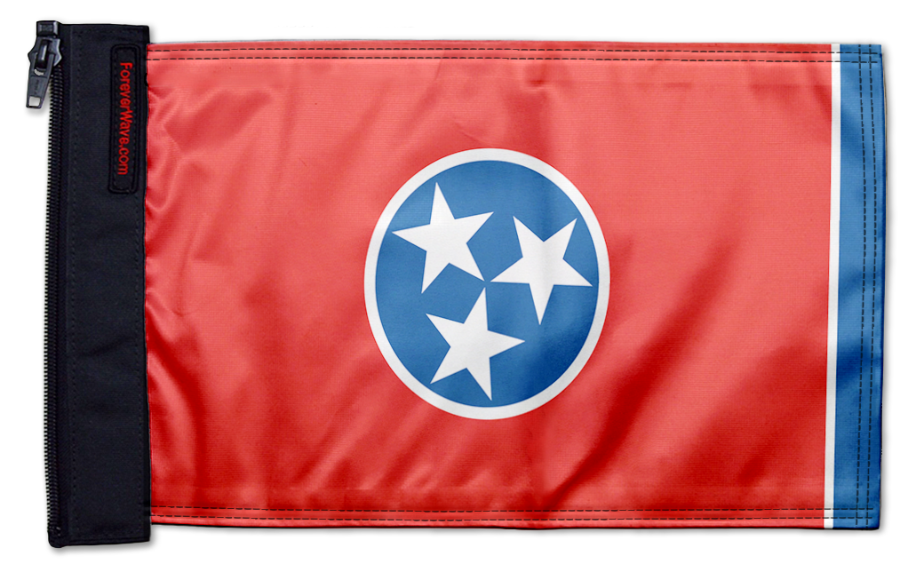 State Flag Tennessee 12"x18" Forever Wave Flag for Jeep Wrangler TJ 1996-2006