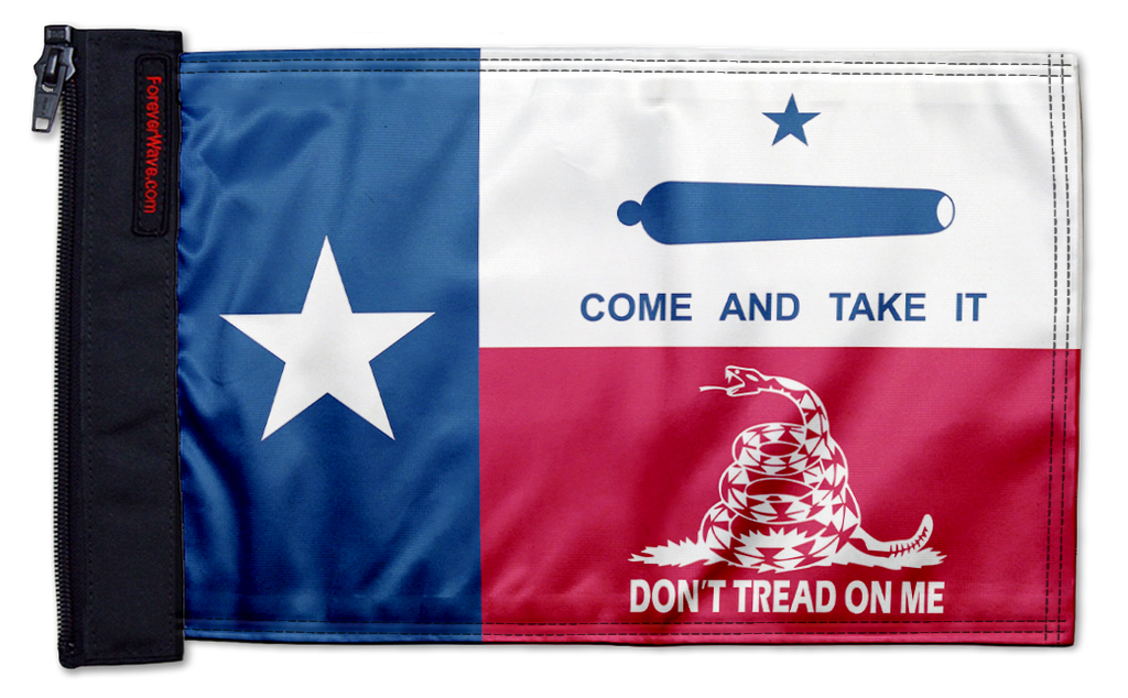 State Flag Texas Don't Tread 12"x18" Forever Wave Flag for Jeep Wrangler JLU 4-Door 2018-Present