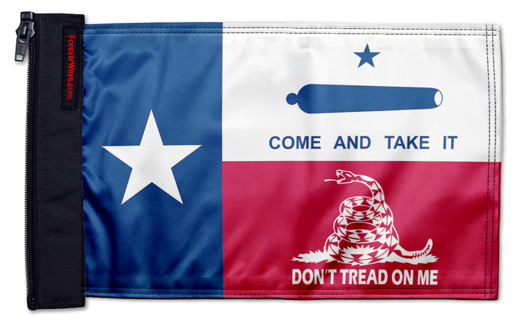State Flag Texas Don't Tread 12"x18" Forever Wave Flag for Jeep Wrangler LJ 2003-2006
