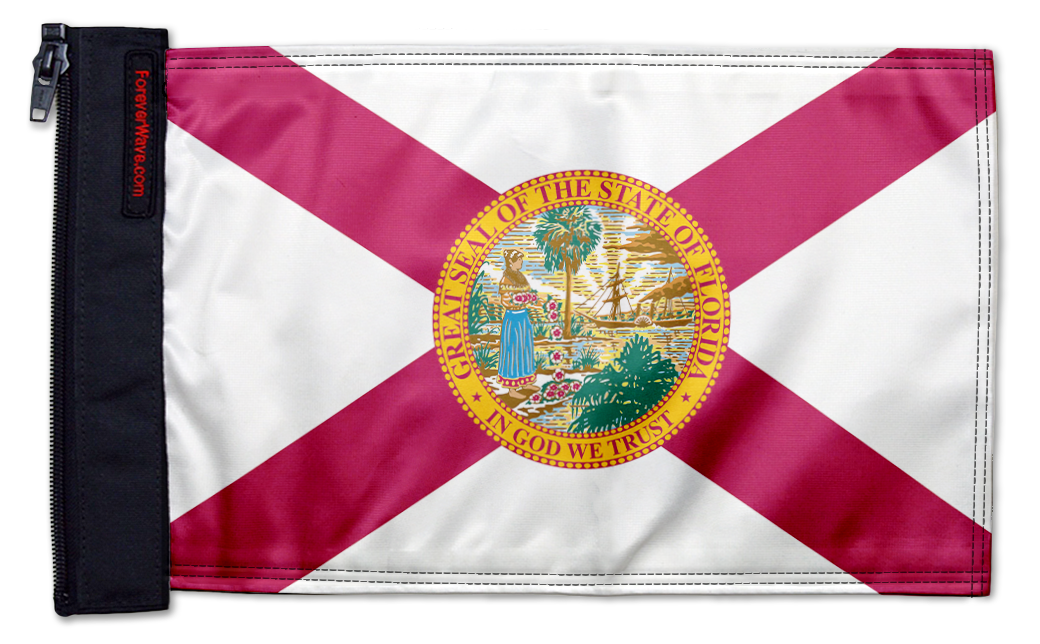 State Flag Florida 12"x18" Forever Wave Flag for Jeep Wrangler TJ 1996-2006
