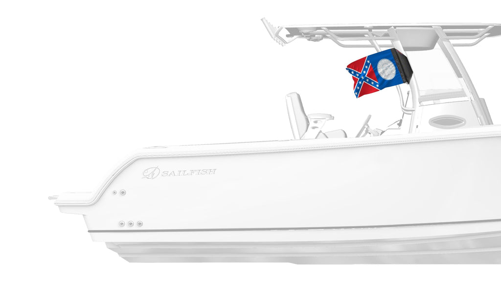 State Flag Georgia Old Style 12"x18" Forever Wave Flag for Boats