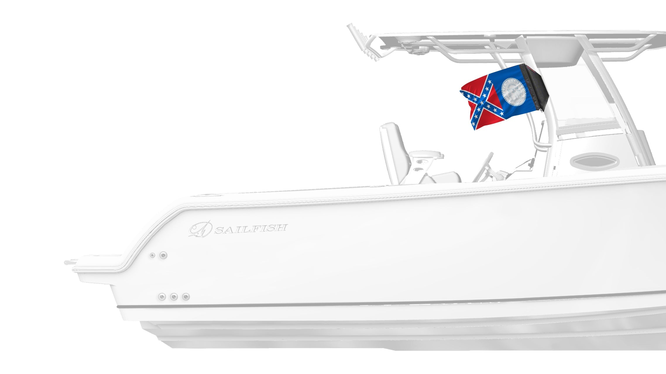 State Flag Georgia Old Style 12"x18" Forever Wave Flag for Boats