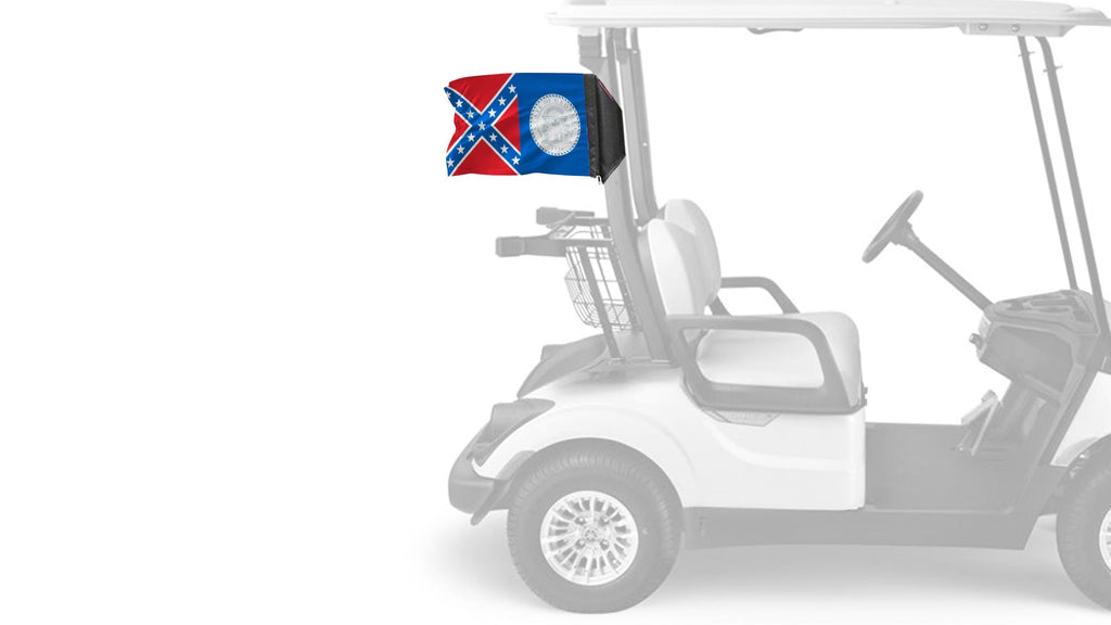State Flag Georgia Old Style 12"x18" Forever Wave Flag for Golf Carts