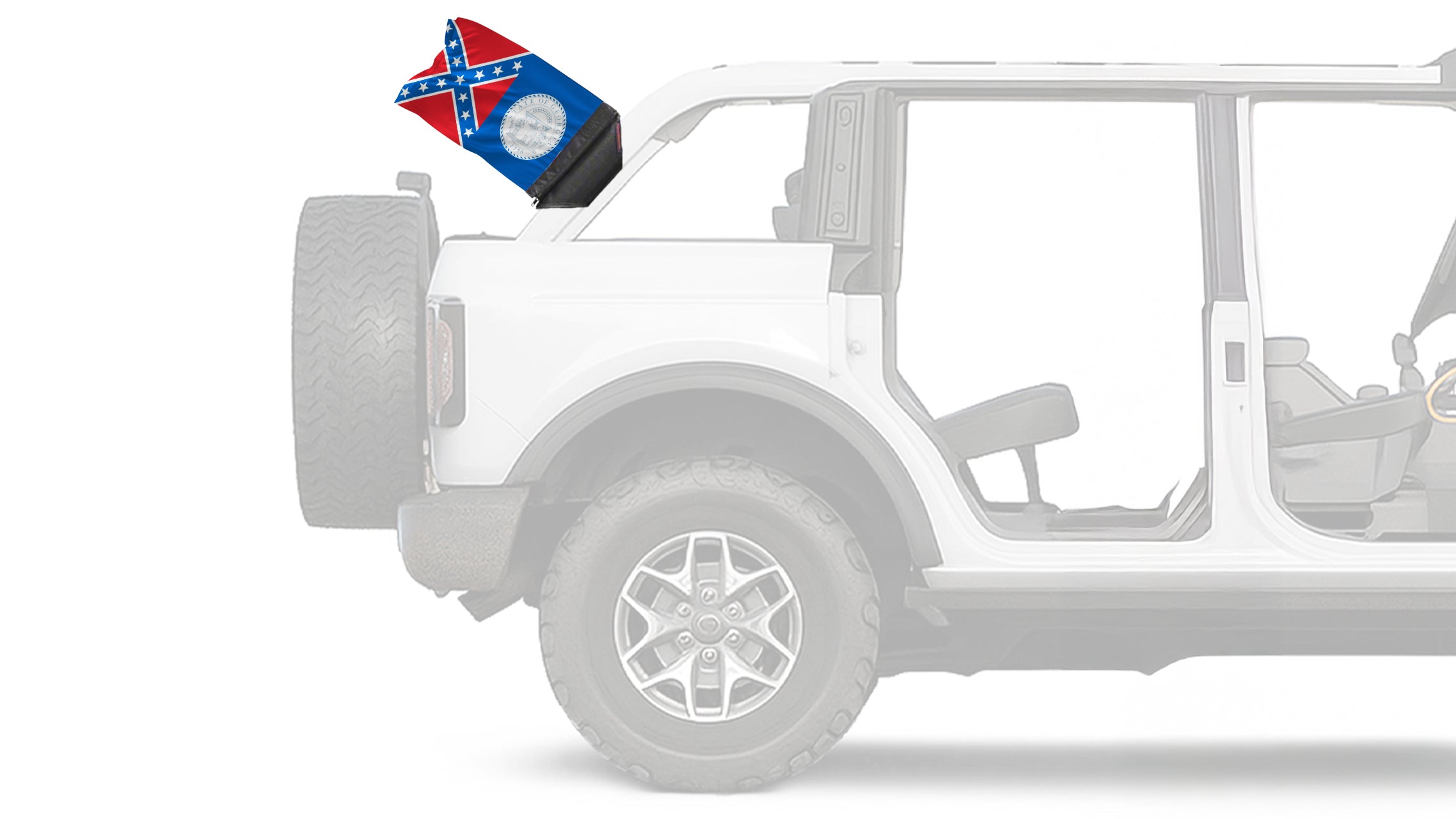 State Flag Georgia Old Style 12"x18" Forever Wave Flag for Bronco