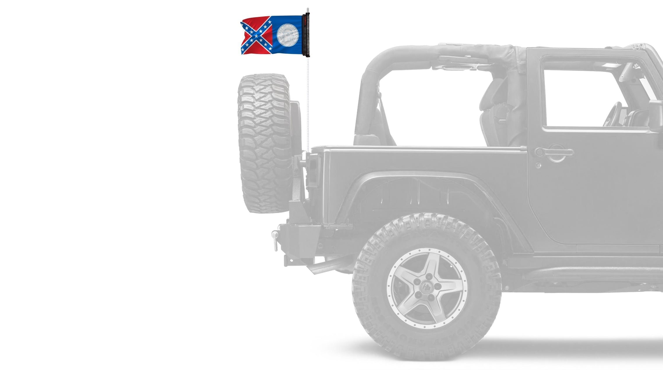 State Flag Georgia Old Style 12"x18" Forever Wave Flag for Jeep Wrangler JL 2-Door 2018-Present