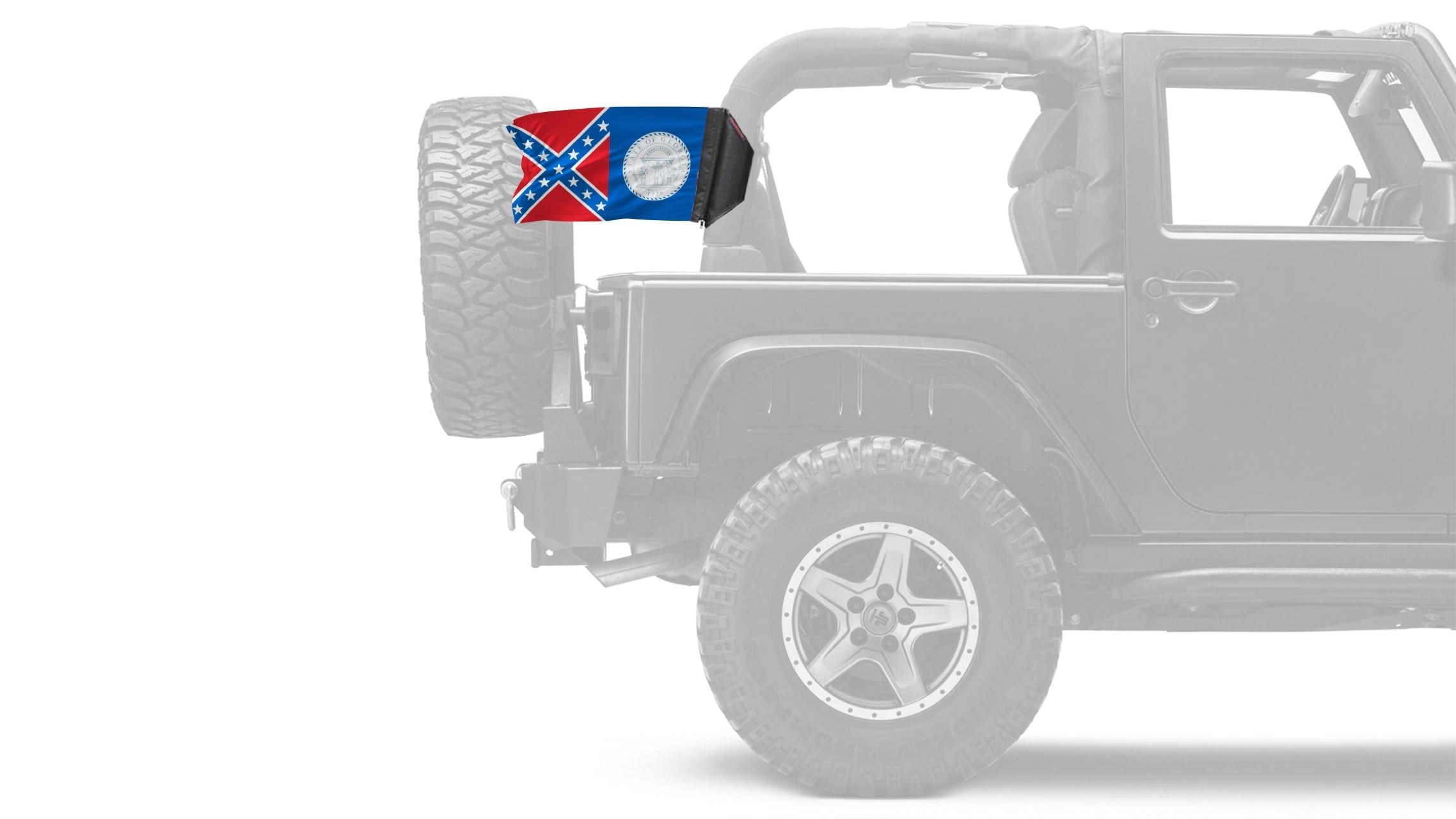 State Flag Georgia Old Style 12"x18" Forever Wave Flag for Jeep Wrangler LJ 2003-2006
