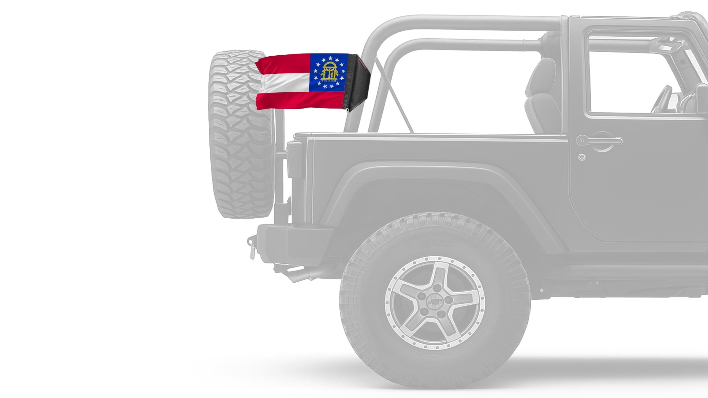 State Flag Georgia 12"x18" Forever Wave Flag for Jeep Wrangler CJ-7 and CJ-8 1976-1986
