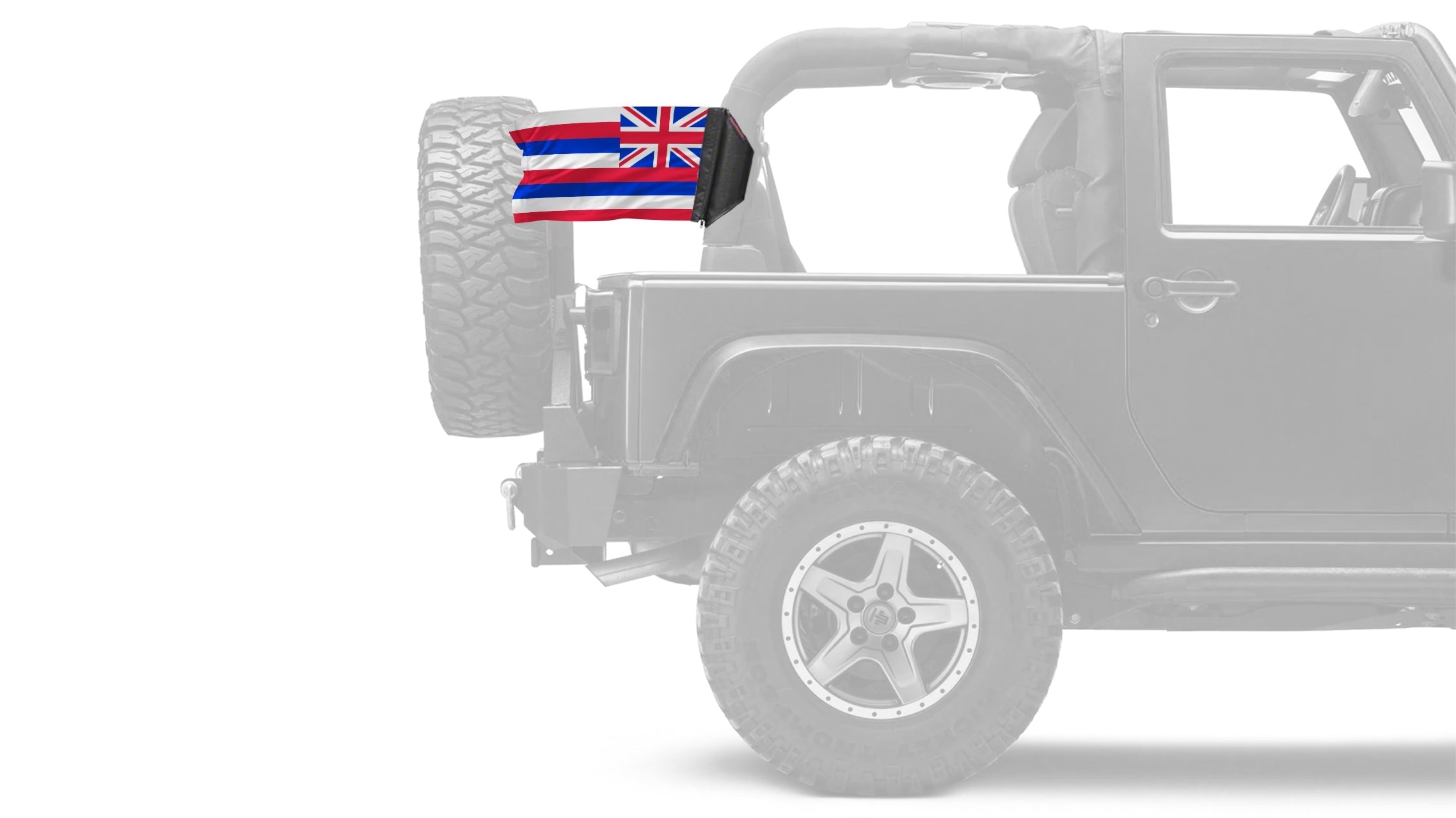 State Flag Hawaii 12"x18" Forever Wave Flag for Jeep Wrangler JLU 4-Door 2018-Present