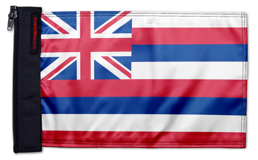 State Flag Hawaii 12"x18" Forever Wave Flag for Jeep Wrangler LJ 2003-2006