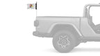 State Flag Illinois 12"x18" Forever Wave Flag for Jeep Wrangler JKU 4-Door 2007-2018
