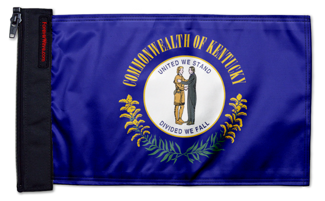 State Flag Kentucky 12"x18" Forever Wave Flag for Jeep Wrangler JL 2-Door 2018-Present