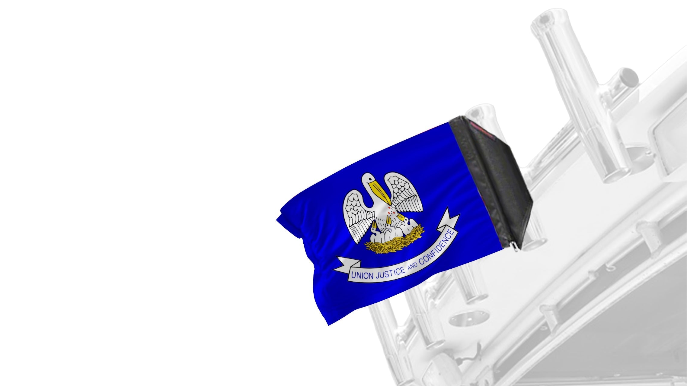 State Flag Louisiana 12"x18" Forever Wave Flag for Boats