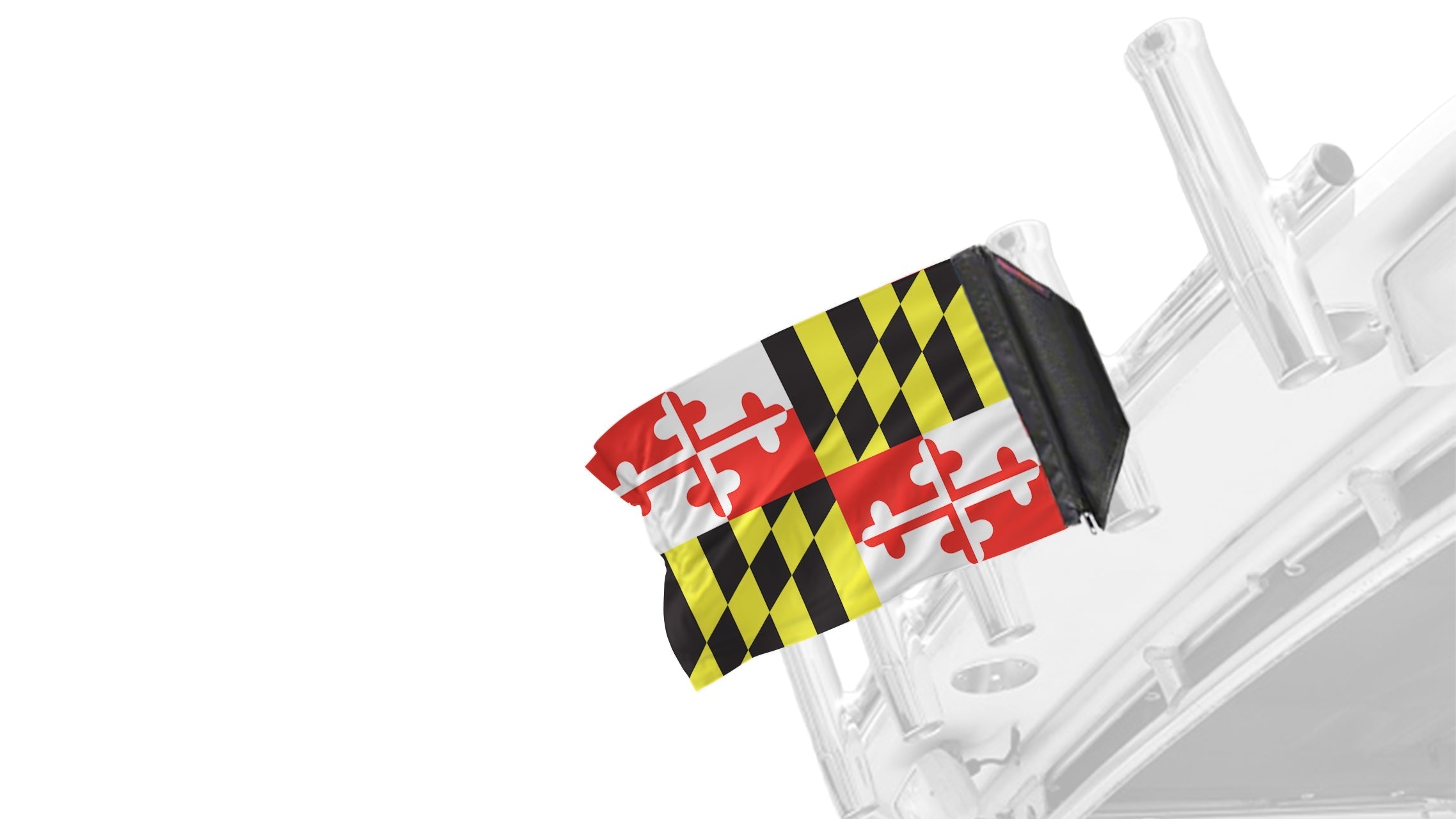 State Flag Maryland 12"x18" Forever Wave Flag for Boats