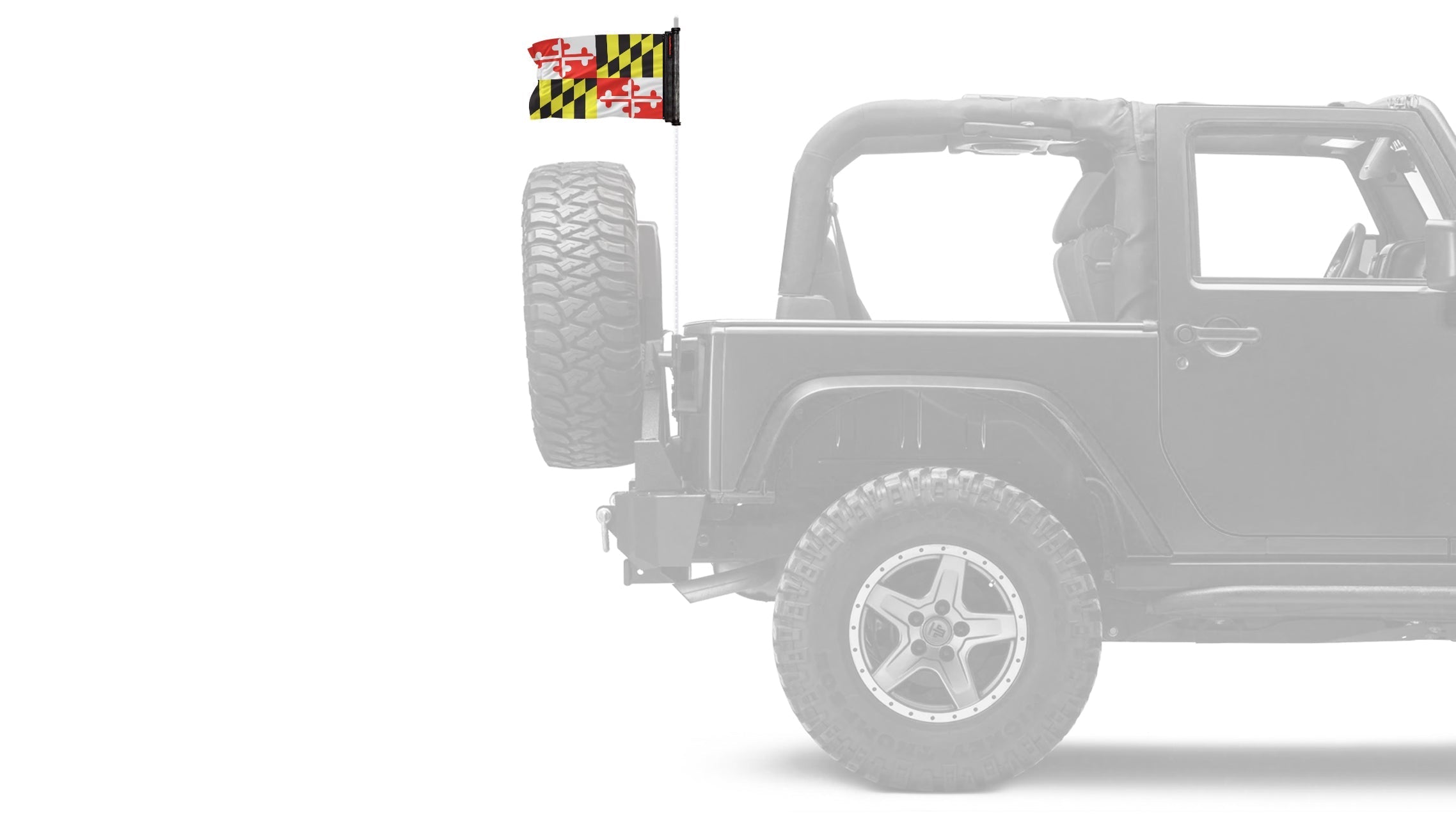 State Flag Maryland 12"x18" Forever Wave Flag for Jeep Wrangler LJ 2003-2006