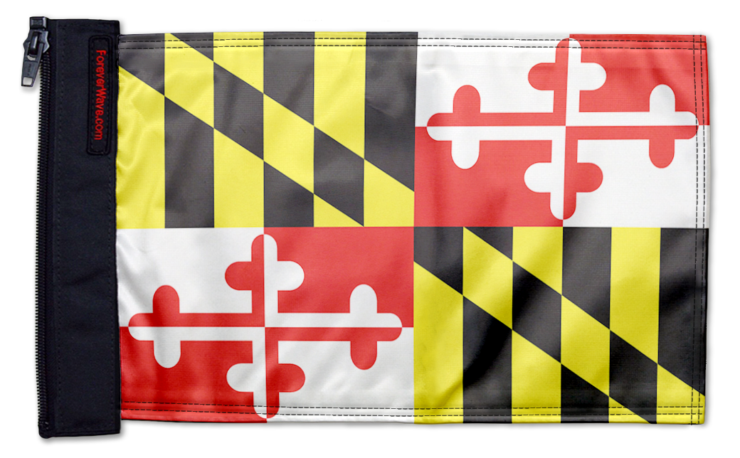 State Flag Maryland 12"x18" Forever Wave Flag for Jeep Wrangler LJ 2003-2006