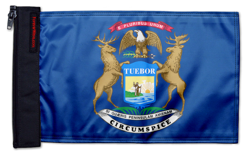 State Flag Michigan 12"x18" Forever Wave Flag