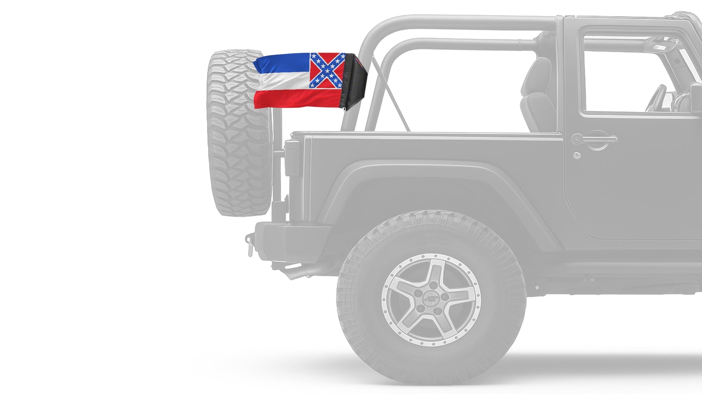 State Flag Mississippi 12"x18" Forever Wave Flag for Jeep Wrangler CJ-7 and CJ-8 1976-1986