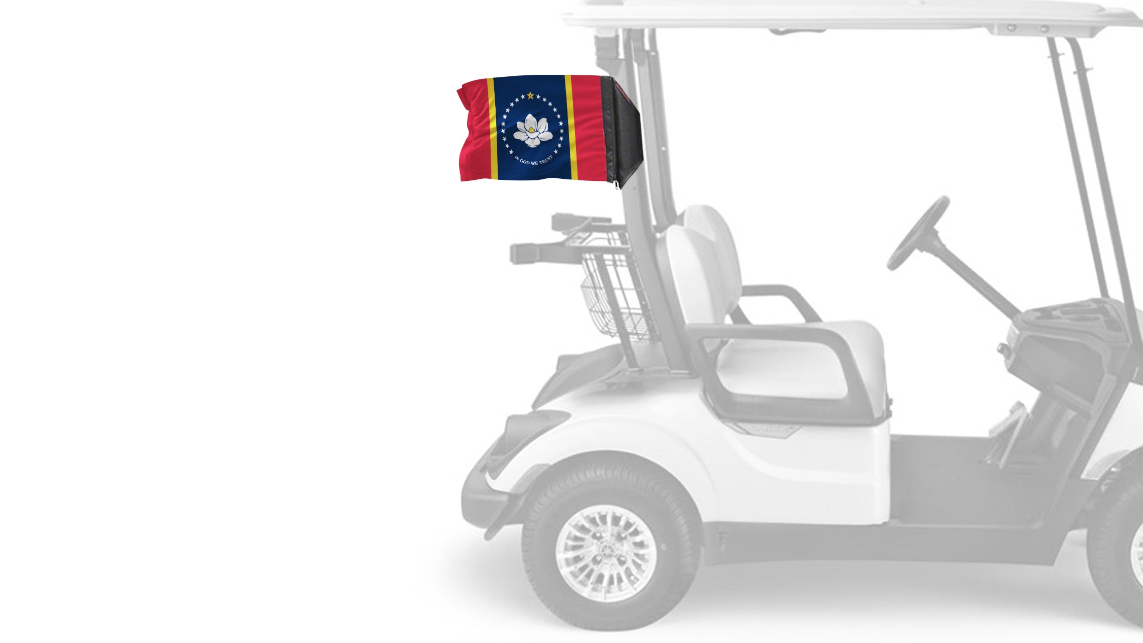 State Flag Mississippi 12"x18" Forever Wave Flag for Golf Carts