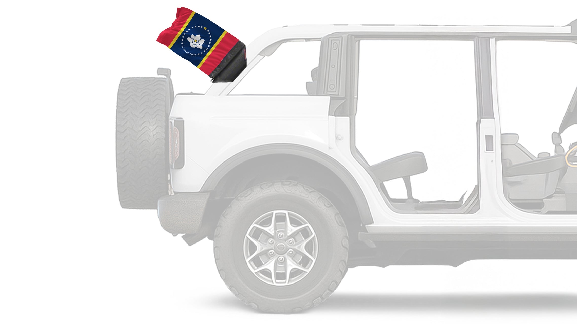 State Flag Mississippi Old Style 12"x18" Forever Wave Flag for Bronco