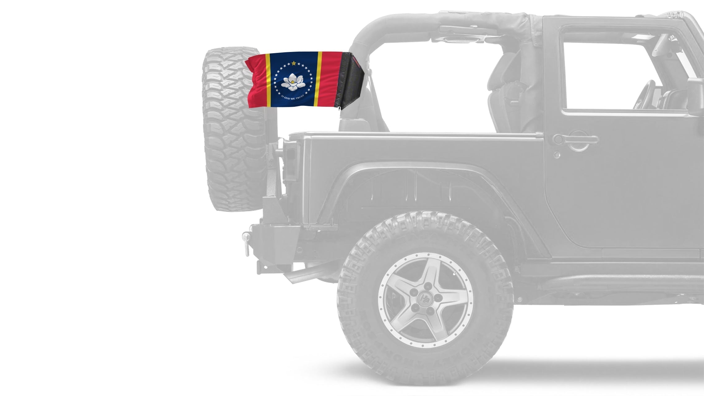 State Flag Mississippi Old Style 12"x18" Forever Wave Flag for Jeep Wrangler YJ 1986-1995
